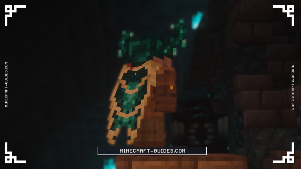 A player wearing the Soul Elytra from the Deeper and Darker mod