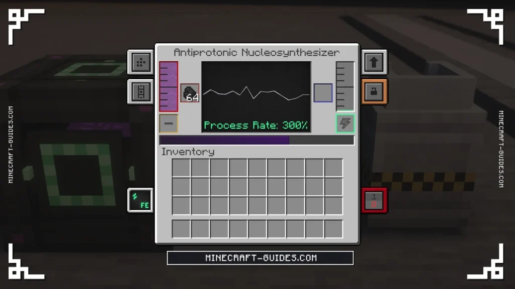 The Mekanism Antiprotonic Nucleosynthesizer screen turning Coal into a Diamond with Antimatter