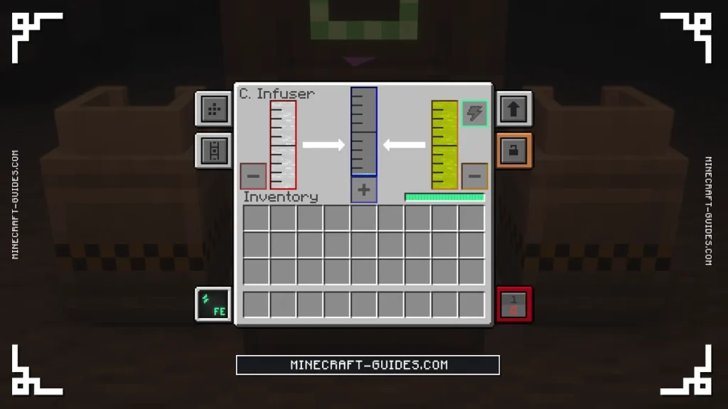 The Mekanism Chemical Infuser screen combining Hydrogen and Chlorine into Hydrogen Chloride