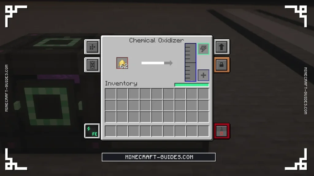 The Mekanism Chemical Oxidizer screen turning Sulfur Dust into Sulfur Dioxide
