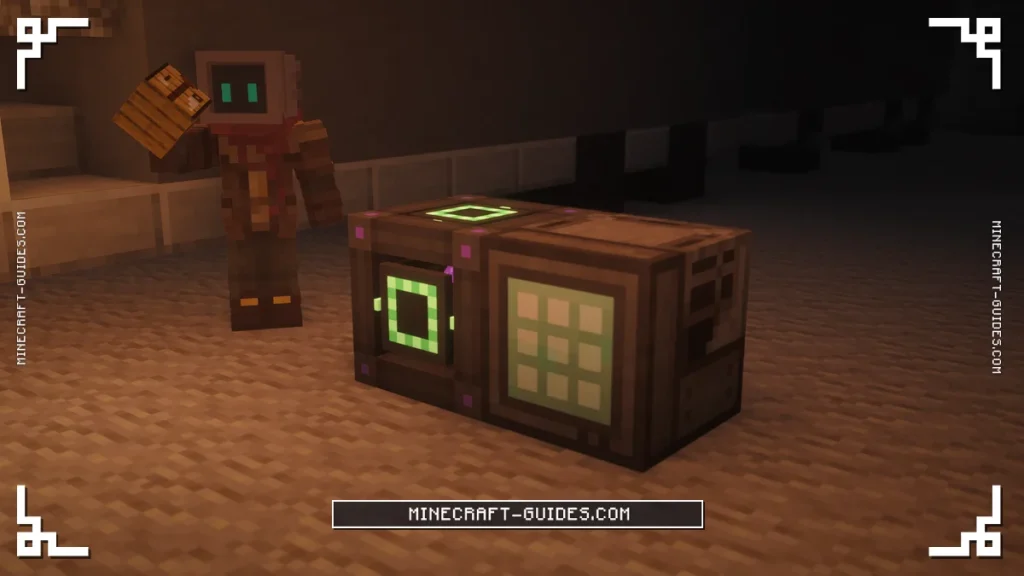 A Formulaic Assemblicator powered by an Energy Cube inside a lantern-lit Mekanism hangar