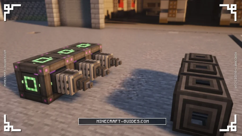 Three Lasers powered by Energy Cubes firing into Laser Amplifiers on a Mekanism apron