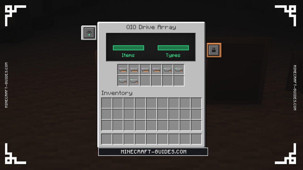 The Mekanism QIO Drive Array screen with QIO Drives in its slots