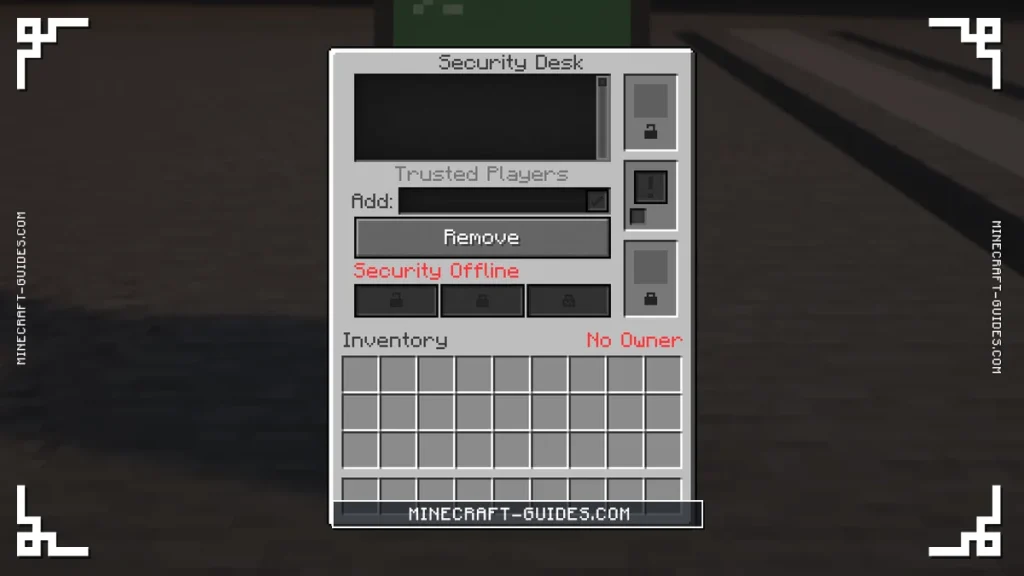 The Mekanism Security Desk screen with its trusted players list
