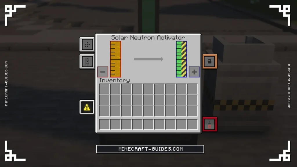 The Mekanism Solar Neutron Activator screen turning Lithium into Tritium