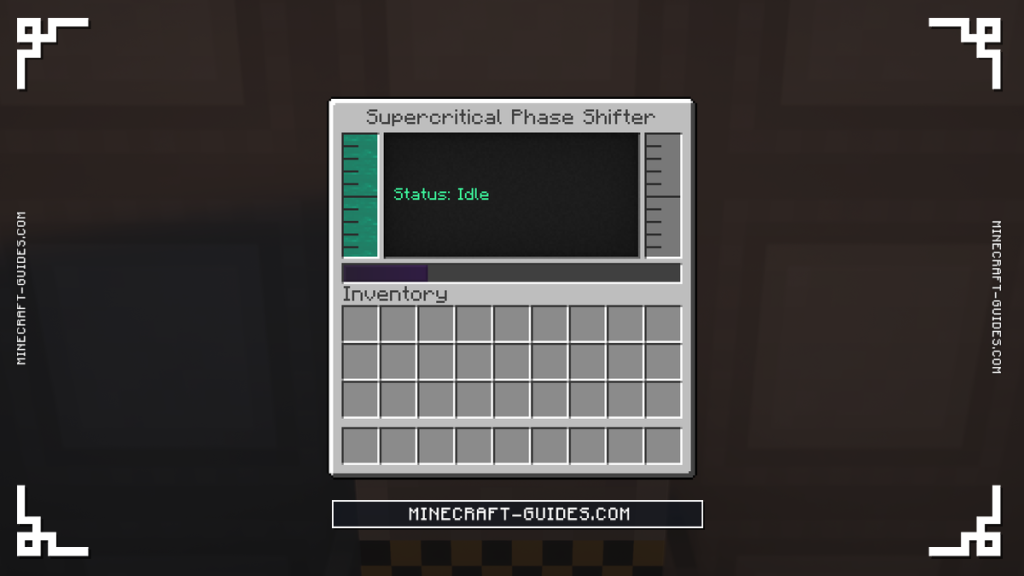 The Mekanism Supercritical Phase Shifter screen Active with 102.4 kFE a tick of energy input