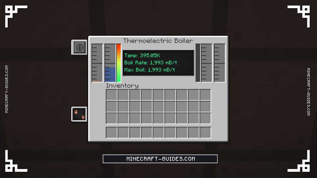 The Mekanism Thermoelectric Boiler screen boiling Water into Steam on Superheated Sodium