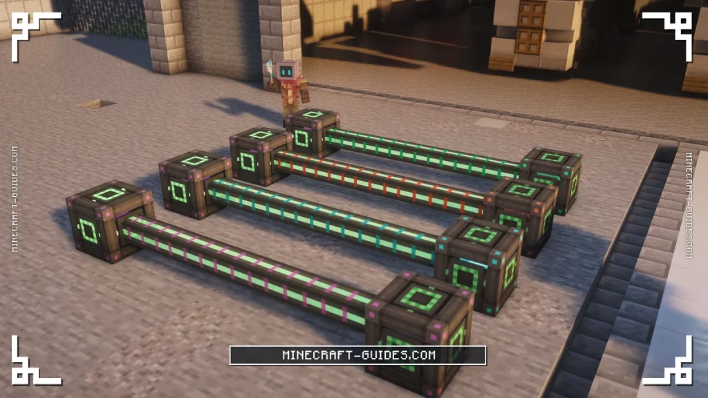 Basic, Advanced, Elite and Ultimate Universal Cables carrying power between Energy Cubes in Mekanism
