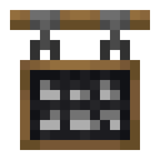 Black Hanging Canvas Sign