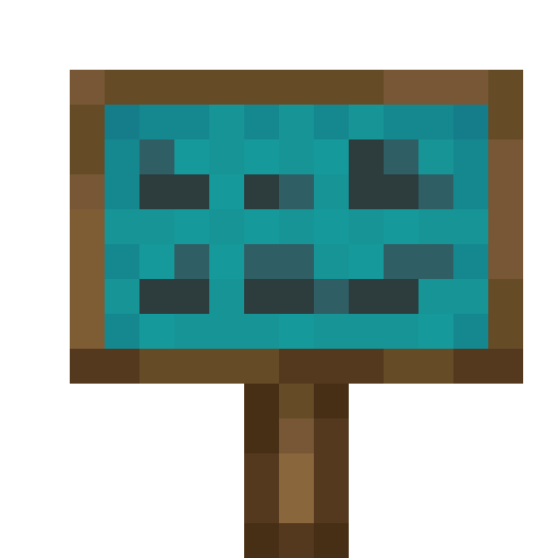 Cyan Canvas Sign