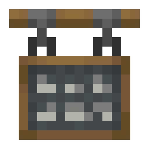 Gray Hanging Canvas Sign
