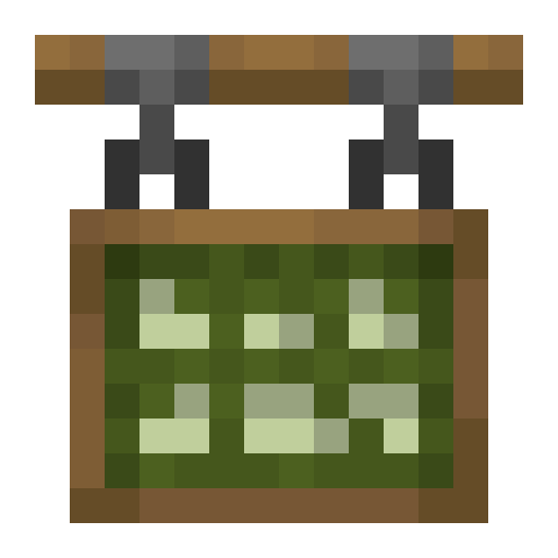 Green Hanging Canvas Sign
