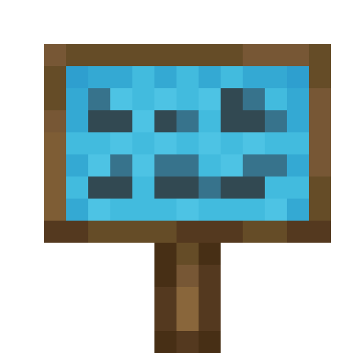 Light Blue Canvas Sign