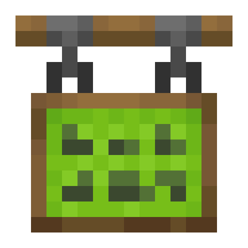 Lime Hanging Canvas Sign