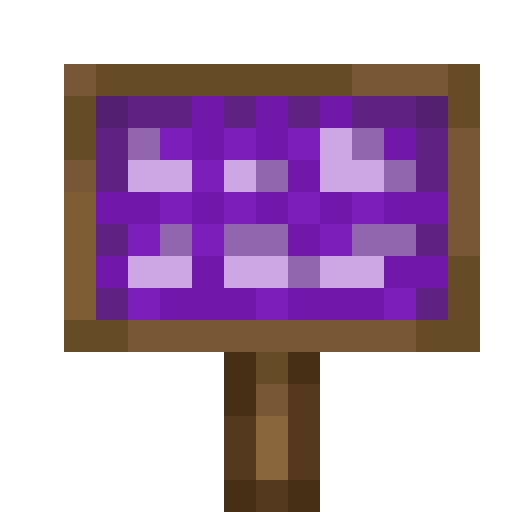 Purple Canvas Sign