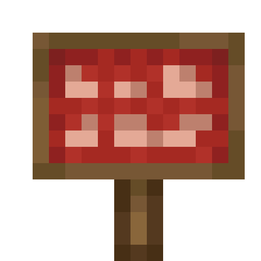 Red Canvas Sign